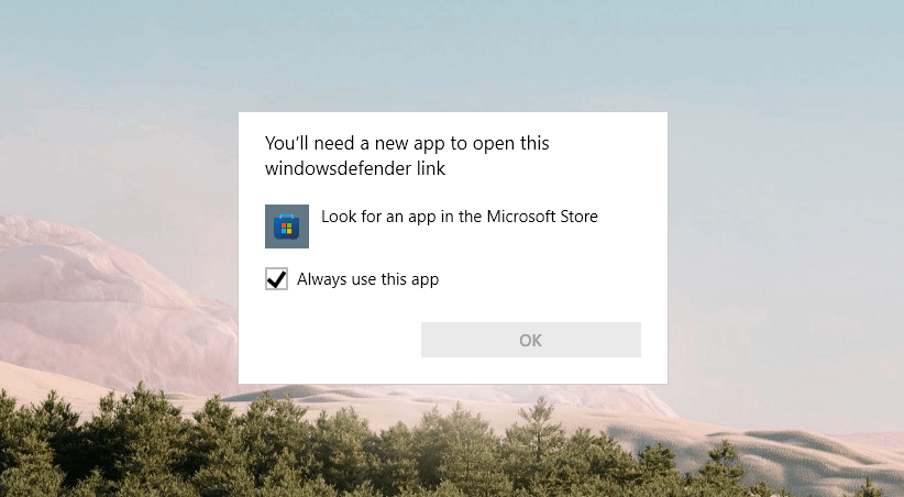 Missing windowsdefender software